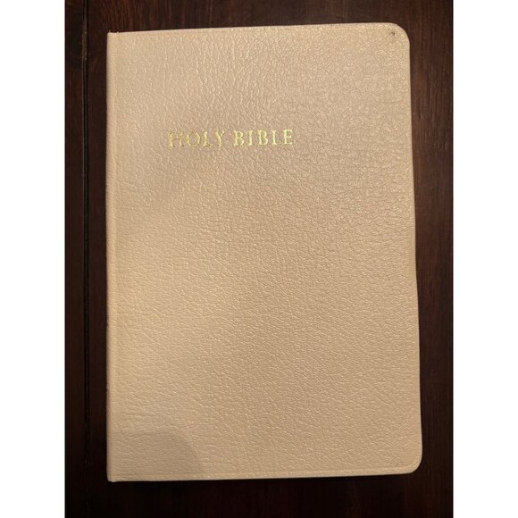 World Bible Student Text Edi King James Vers Red Letter White Imitation Leather - Picture 7 of 16
